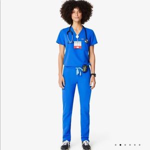 FIGS - Royal Blue Scrubs: Catarina + Yola (Small)